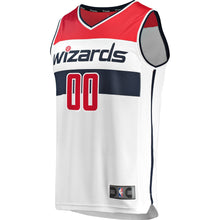 Load image into Gallery viewer, 00 - Men's Fanatics Branded White Washington Wizards Fast Break Custom Replica Jersey - Association Edition - White
