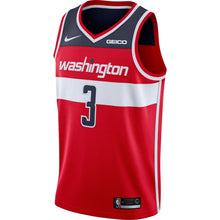 Load image into Gallery viewer, 03 - Men's Nike Bradley Beal Red Washington Wizards Custom Swingman Sponsor Patch Jersey-Red
