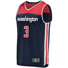 Load image into Gallery viewer, 03 - Men's Fanatics Branded Bradley Beal Navy Washington Wizards Fast Break Replica Jersey - Statement Edition -Navy