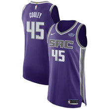 Load image into Gallery viewer, 45 - Men's Nike Jack Cooley Purple Sacramento Kings Authentic Sponsor Patch Jersey – Icon Edition