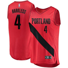 Load image into Gallery viewer, 4 - Maurice Harkless Portland Trail Blazers Fast Break Player Jersey - Statement Edition - Red