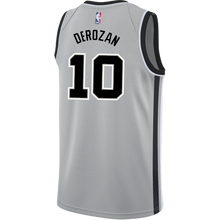 Load image into Gallery viewer, 10 - Derozan San Antonio Spurs Men's Nike 2018-19 Statement Edition Swingman Personalized Jersey  - Grey