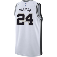 Load image into Gallery viewer, 24 - Hilliard San Antonio Spurs Men's Nike Custom Personalized Icon Swingman Jersey - White