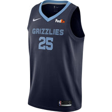 Load image into Gallery viewer, 25 - Men's Nike Chandler Parsons Memphis Grizzlies Swingman Sponsor Patch Jersey – Icon Edition - Navy