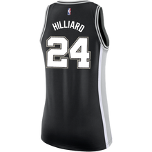Load image into Gallery viewer, 24 - Hilliard San Antonio Spurs Women's Nike Custom Personalized Icon Swingman Jersey - Black