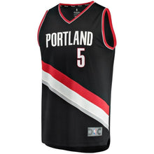 Load image into Gallery viewer, 5 - Rodney Hood Portland Trail Blazers Fast Break Jersey - Icon Edition - Black