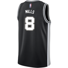 Load image into Gallery viewer, 8 - Mills San Antonio Spurs Men's Nike Custom Personalized Icon Swingman Jersey - Black