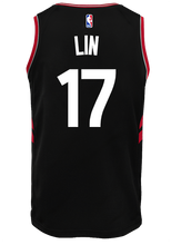 Load image into Gallery viewer, 17 - Raptors Adult Swingman Statement Jersey - Lin - Black