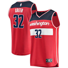 Load image into Gallery viewer, 32 - Men's Fanatics Branded Jeff Green Red Washington Wizards Fast Break Replica Jersey – Icon Edition - Red