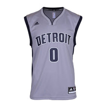 Load image into Gallery viewer, 0 - Detroit Pistons Adidas Drummond Chrome Replica Swingman Jersey - Grey