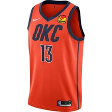 Load image into Gallery viewer, 13- Oklahoma City Thunder Nike George Earned Edition Swingman Jersey - Red