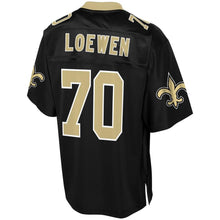 Load image into Gallery viewer, Men' NFL Pro Line Mitchell Loewen Black New Orleans Saints Team Color Player Jersey