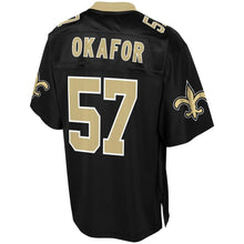 Load image into Gallery viewer, Men' NFL Pro Line Alex Okafor Black New Orleans Saints Player Jersey