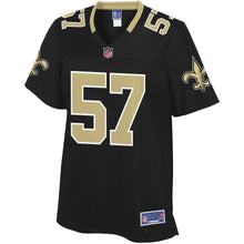 Load image into Gallery viewer, Women' NFL Pro Line Alex Okafor Black New Orleans Saints Player Jersey