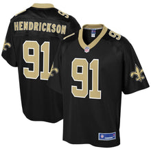 Load image into Gallery viewer, Men' NFL Pro Line Trey Hendrickson Black New Orleans Saints Player Jersey