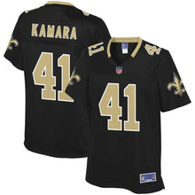 Load image into Gallery viewer, Women' NFL Pro Line Alvin Kamara Black New Orleans Saints Team Color Player Jersey
