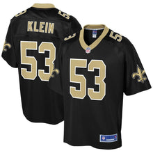 Load image into Gallery viewer, Men' NFL Pro Line A.J. Klein Black New Orleans Saints Team Color Player Jersey