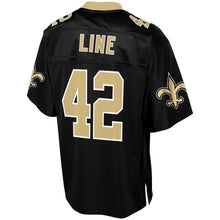 Load image into Gallery viewer, Men' NFL Pro Line Zach Line Black New Orleans Saints Team Color Player Jersey