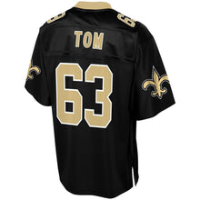 Load image into Gallery viewer, Men' NFL Pro Line Cameron Tom Black New Orleans Saints Team Color Player Jersey