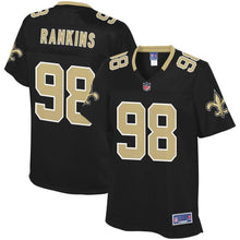 Load image into Gallery viewer, Women' NFL Pro Line Sheldon Rankins Black New Orleans Saints Team Color Player Jersey