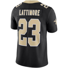 Load image into Gallery viewer, Men' Nike Marshon Lattimore Black New Orleans Saints Vapor Untouchable Limited Jersey