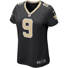 Load image into Gallery viewer, Women' Nike Drew Brees Black New Orleans Saints Game Player Jersey