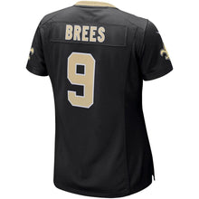 Load image into Gallery viewer, Women' Nike Drew Brees Black New Orleans Saints Game Player Jersey