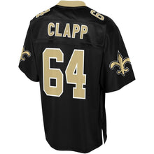 Load image into Gallery viewer, Men' NFL Pro Line Will Clapp Black New Orleans Saints Big &amp; Tall Player Jersey