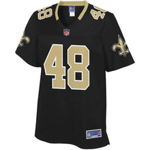 Load image into Gallery viewer, Women' NFL Pro Line JT Gray Black New Orleans Saints Player Jersey