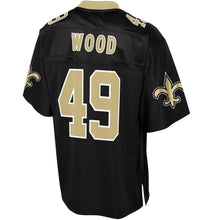 Load image into Gallery viewer, Men' NFL Pro Line Zach Wood Black New Orleans Saints Big &amp; Tall Player Jersey