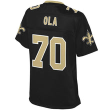 Load image into Gallery viewer, Women' NFL Pro Line Michael Ola Black New Orleans Saints Team Player Jersey