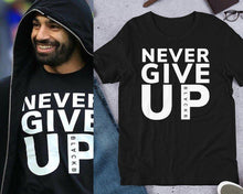 Load image into Gallery viewer, Never give up Mens T-Shirt Mohamed Salah Liverpool