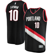 Load image into Gallery viewer, 10 - Jake Layman Portland Trail Blazers Fast Break Team Color Player Jersey - Icon Edition - Black