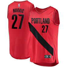 Load image into Gallery viewer, 27 - Jusuf Nurkic Black Portland Trail Blazers Fast Break Team Color Player Jersey - Statement Edition - Red