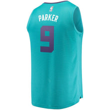 Load image into Gallery viewer, 9 - Men's Fanatics Branded Tony Parker Teal Charlotte Hornets Fast Break Replica Jersey – Icon Edition - Aqua