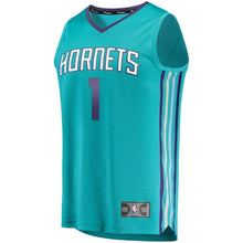 Load image into Gallery viewer, 1 - Men's Fanatics Branded Malik Monk Teal Charlotte Hornets Fast Break Replica Jersey - Icon Edition - Aqua