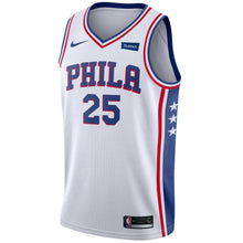 Load image into Gallery viewer, 25 - Men's Nike Ben Simmons White Philadelphia 76ers Swingman Sponsor Patch Jersey - Association Edition - White