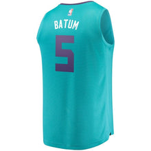 Load image into Gallery viewer, 5 - Men's Fanatics Branded Nicolas Batum Teal Charlotte Hornets Fast Break Replica Jersey - Icon Edition - Aqua