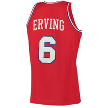 Load image into Gallery viewer, 6 - Men's Mitchell &amp; Ness Julius Erving Red Philadelphia 76ers 1982-83 Hardwood Classics Swingman Jersey - Red
