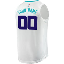 Load image into Gallery viewer, 00 - Men's Fanatics Branded White Charlotte Hornets Fast Break Custom Replica Jersey - Association Edition  - White