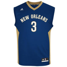 Load image into Gallery viewer, 3 - Mens New Orleans Pelicans Omer Asik adidas Navy Blue Replica Road Jersey - Blue
