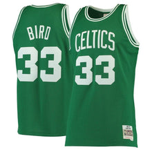 Load image into Gallery viewer, 33- Men's Mitchell &amp; Ness Larry Bird Kelly Green Boston Celtics 1985-86 Hardwood Classics Swingman Jersey- Green