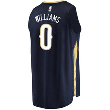 Load image into Gallery viewer, 0 - Men's Fanatics Branded Troy Williams Navy New Orleans Pelicans Fast Break Replica Jersey – Icon Edition - Navy