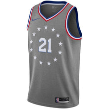 Load image into Gallery viewer, 21 -Men's Nike Joel Embiid Gray Philadelphia 76ers City Edition Swingman Jersey - Gray