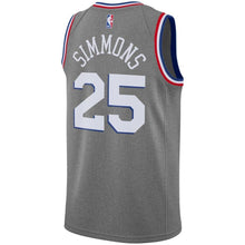Load image into Gallery viewer, 25 -Men's Nike Ben Simmons Gray Philadelphia 76ers City Edition Swingman Jersey - Gray