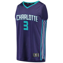 Load image into Gallery viewer, 3 - Men's Fanatics Branded Jeremy Lamb Purple Charlotte Hornets Fast Break Replica Player Jersey - Statement Edition - Purple