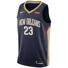 Load image into Gallery viewer, 23 - Men's Nike Anthony Davis Navy New Orleans Pelicans Swingman Sponsor Patch Jersey- Navy