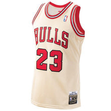 Load image into Gallery viewer, 23 - Men's Mitchell &amp; Ness Michael Jordan Gold Chicago Bulls 1995/96 Hardwood Classics Premium Gold Jersey - Pink