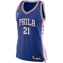Load image into Gallery viewer, 21 - Women's Nike Joel Embiid Royal Philadelphia 76ers Swingman Jersey - Icon Edition - Royal
