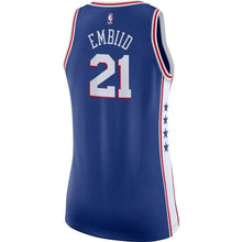 Load image into Gallery viewer, 21 - Women's Nike Joel Embiid Royal Philadelphia 76ers Swingman Jersey - Icon Edition - Royal